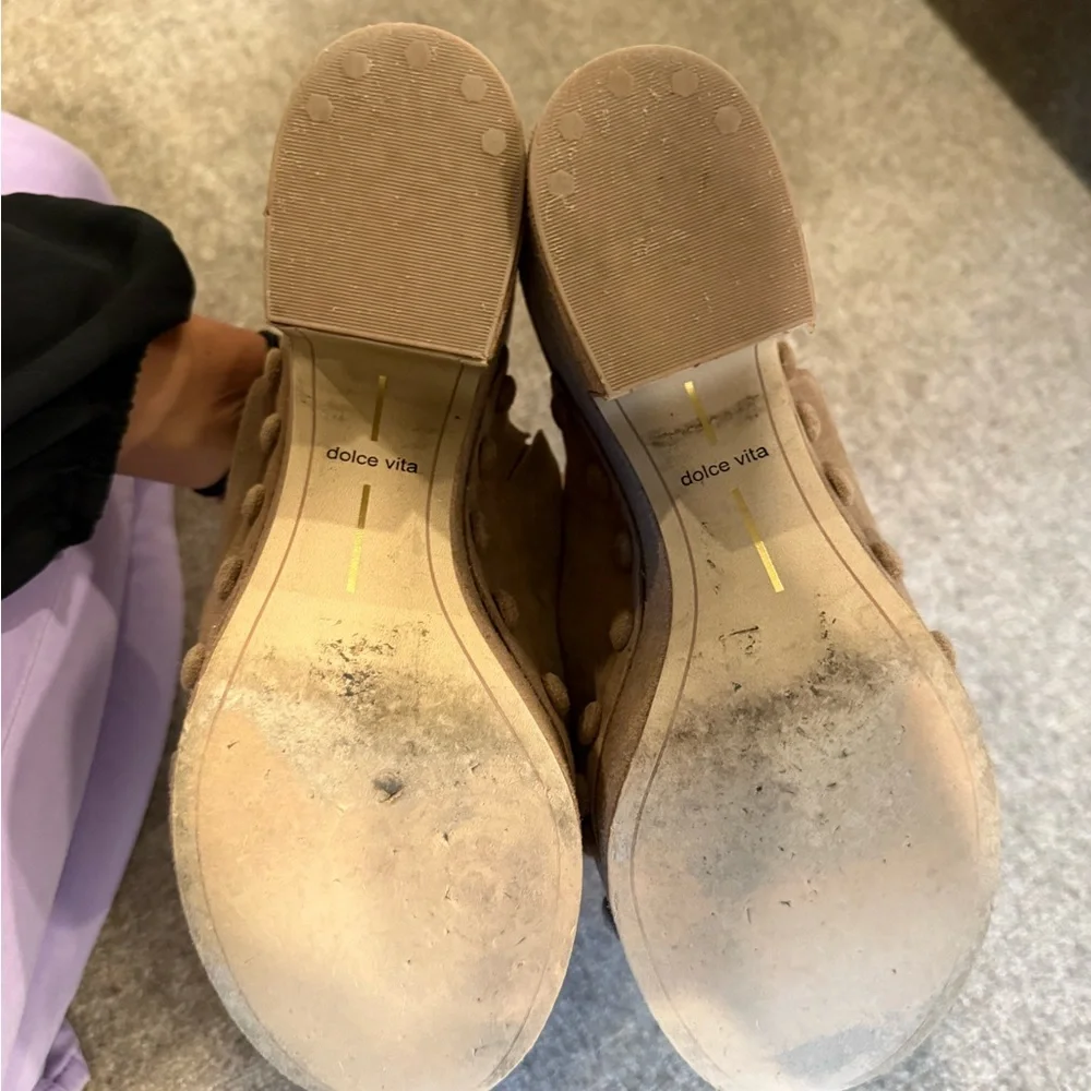 Dolce Vita Brown Suede Mules - Picture 7 of 8